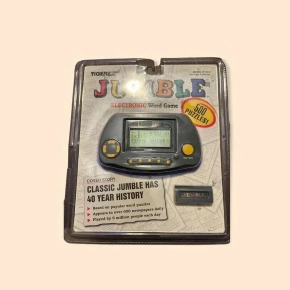 Tiger Other - Tiger Jumble Vintage Old 1998 Electronic Word Puzzle Hand Held Game New
